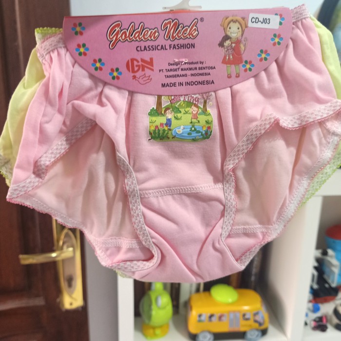 SET 3 Celana Dalam ANAK Wanita - CD GOLDEN NICK - Pakaian Dalam - Underwear S M L XL