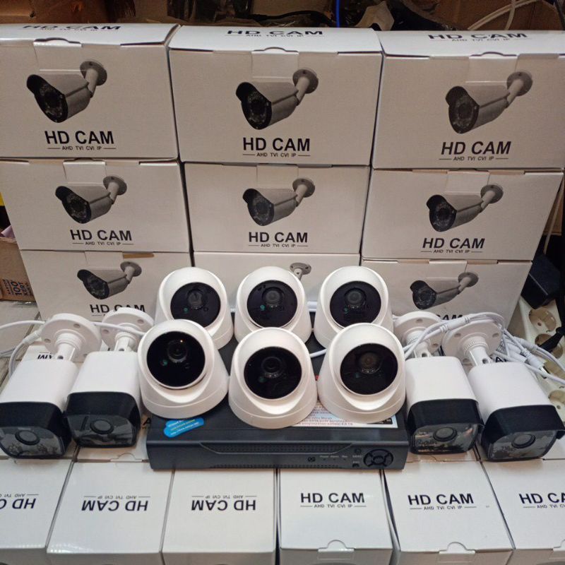 Paket Cctv 16 Channel 10 Kamera 4mp Komplit Tinggal Pasang Lensa Sony Exmor