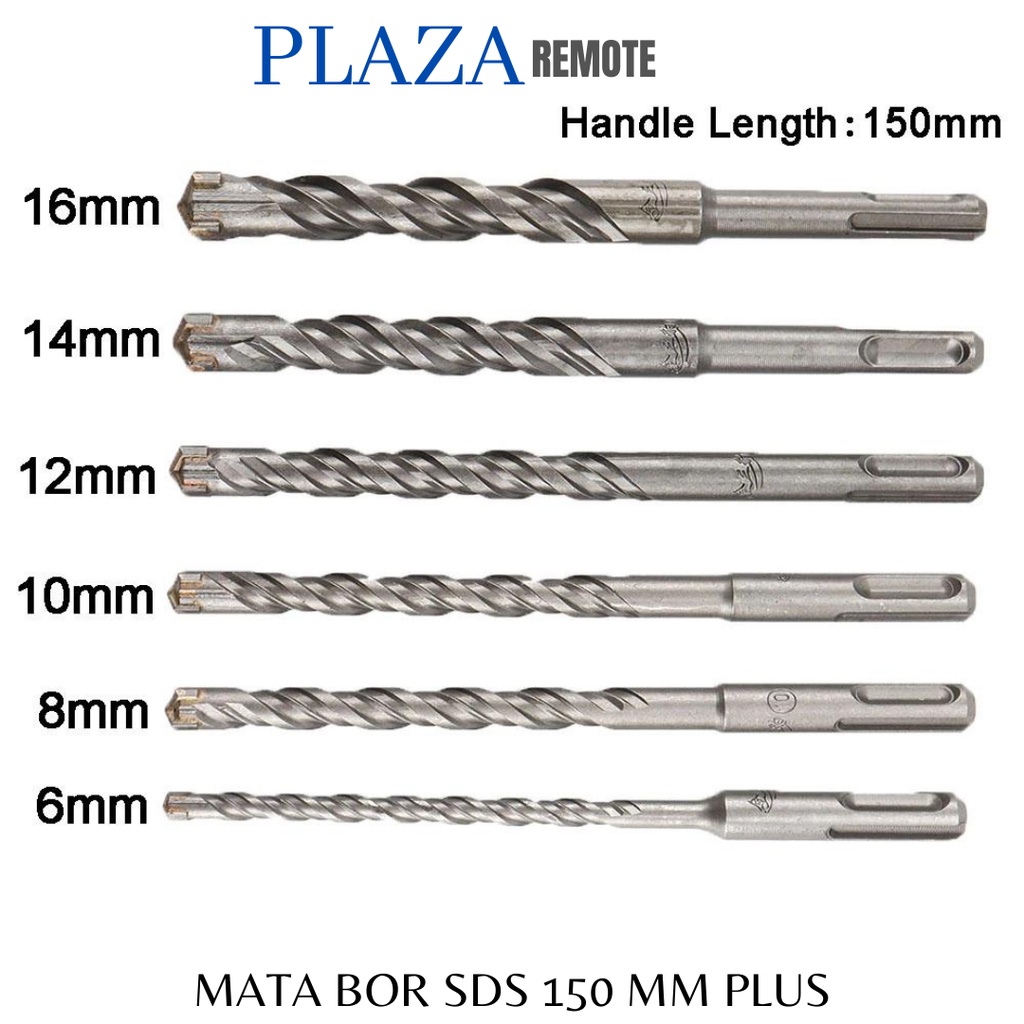 MATA BOR TEMBOK BETON BOBOK SDS PLUS 150 MM DIAMETER 6 - 16 MM