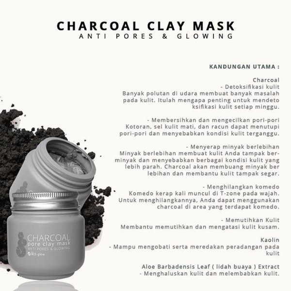 Clay Mask MS glow msglow green tea | charcoal Free Kuas