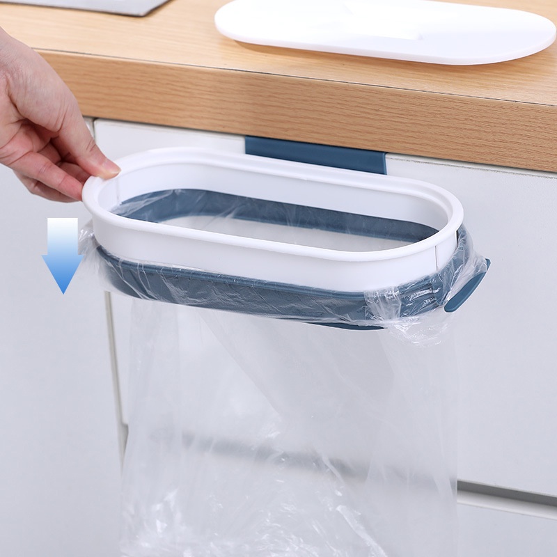 [COD Ready Stock] Tong Sampah Gantungan Dapur Dengan Penutup / Trashbag Holder With Lid / Sampah / Trashbag TOTALL