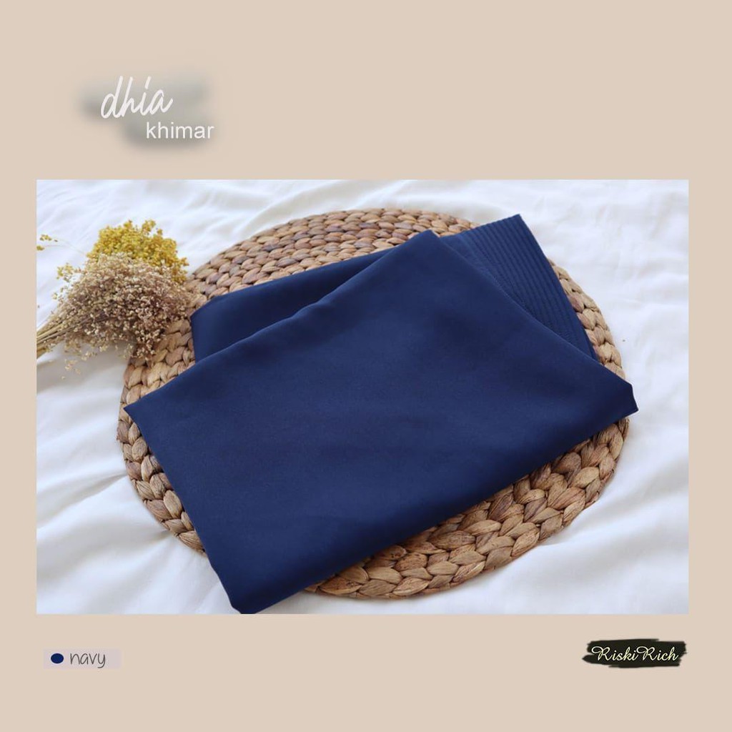 DHIA Khimar Instan Syari Lancip By Riskirich-Navy
