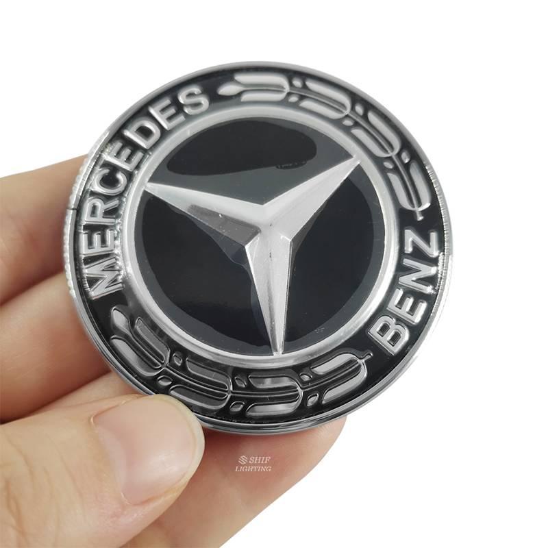 1 Pcs Sticker Emblem Dekorasi Grill Depan Mobil Mercedes Benz Ukuran 56mm