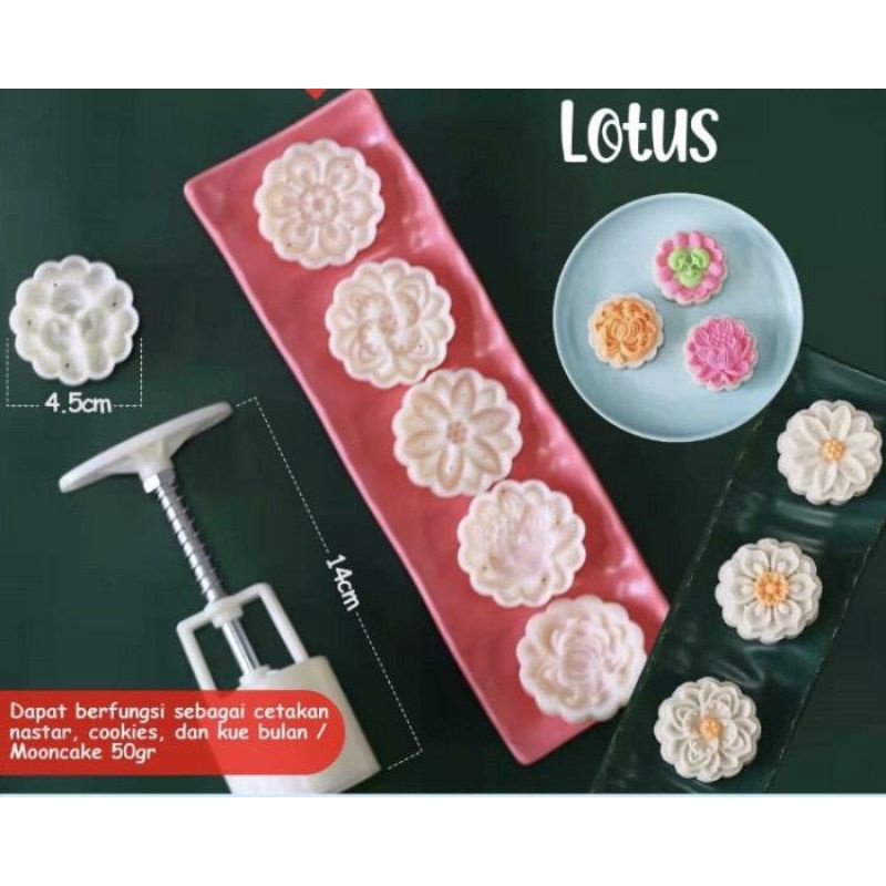 Cetakan Mooncake lotus 50 gr