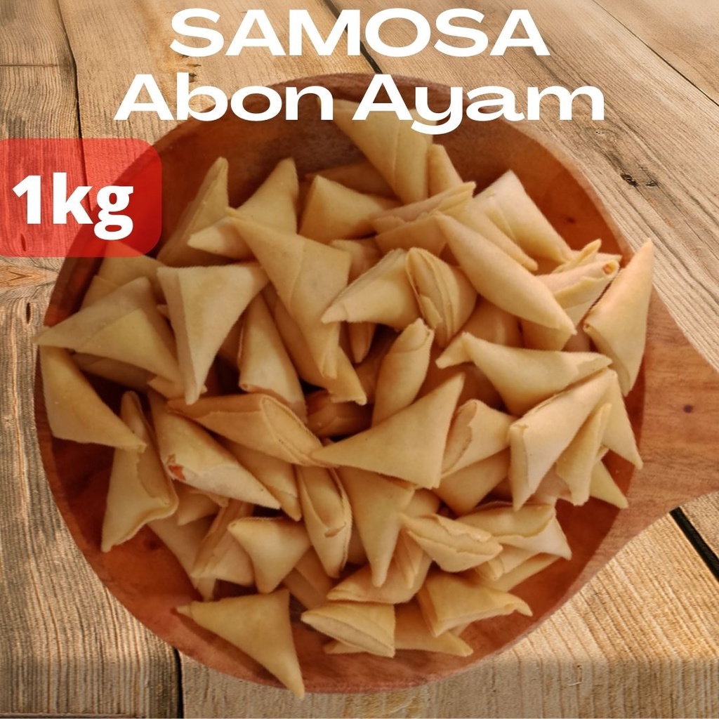 

Samosa Kering Abon Ayam Manis Pedas 1kg Snack Kiloan Cemilan Kue Kering Lebaran Makanan Ringan Jajanan Jadul Murah