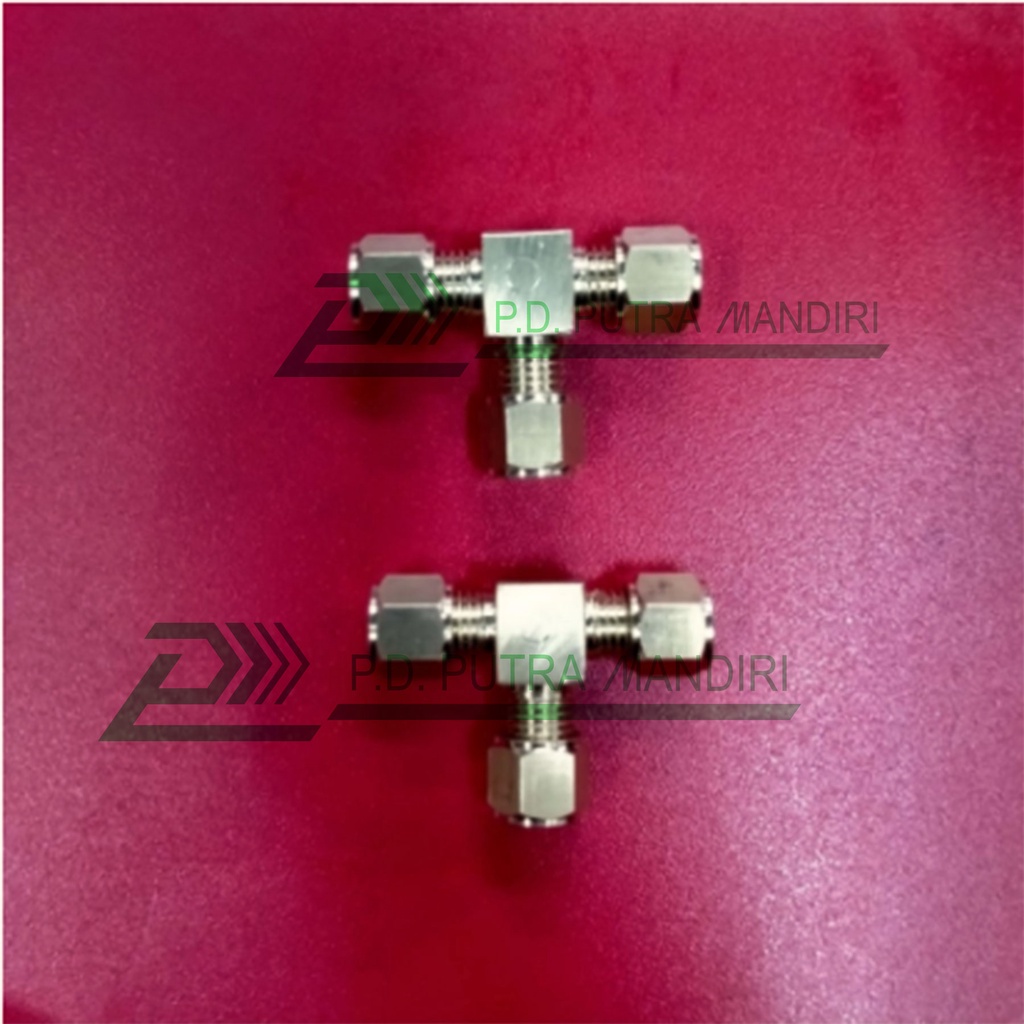 Connector (Ring) Tee 4mm - Kuningan Bubut "Tee Union (Ring)"