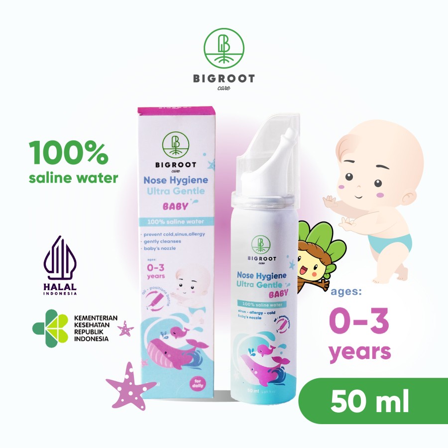 Nasal Spray Pencuci Hidung Bayi Bigroot Nose Hygiene Ultra Gentle Baby 50ml