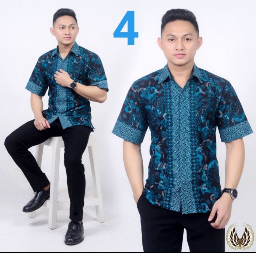 Batik Hem Pria Asli Grosir Baju Distro New Arrival Lengan Pendek Muslin Pekalongan