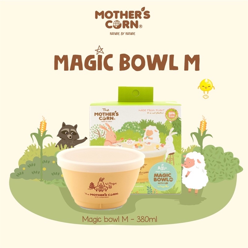 Mother's Corn Magic Bowl With Lid Size M - Tempat Makan Bayi