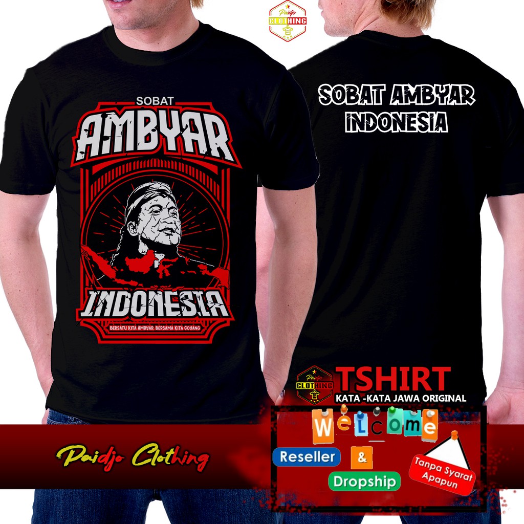 Kaos Kata Kata Jawa Kaos Sobat Ambyar Shopee Indonesia