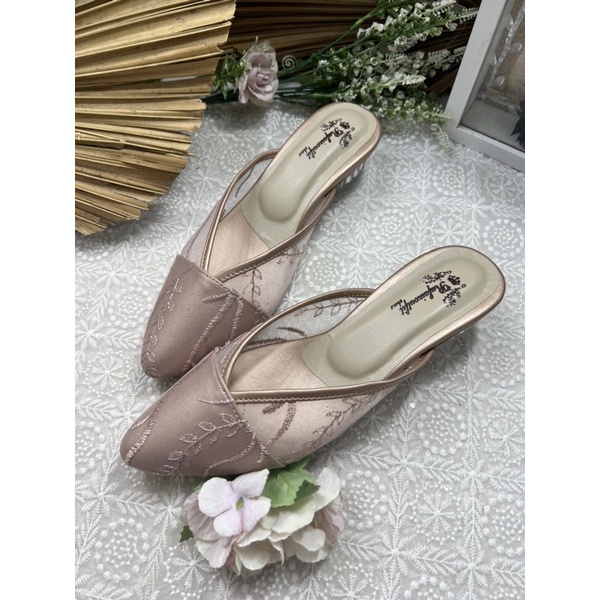 Rafaizoutfit sepatu wanita cantik rosegold annesha tanpa asesoris 3cm kaca