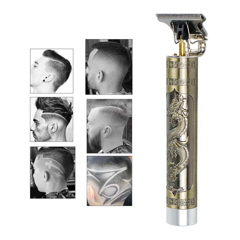 GSU8 Vip Alat Cukur Elektrik Hair Clipper Trimmer Model Dragon N Phoenix - Ws-t99 - Golden Or-i