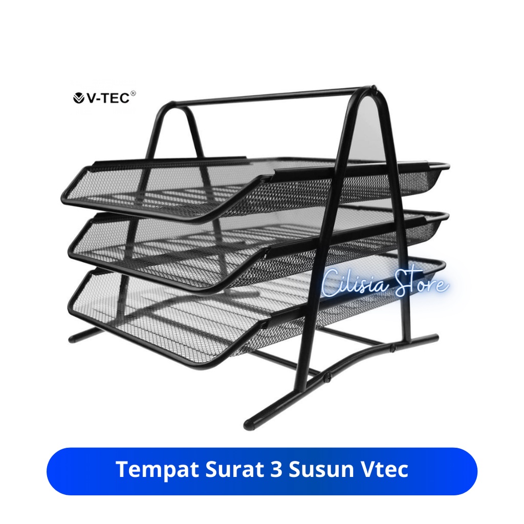 

Tempat Surat 3 Susun Vtec / Bak Surat Besi / Document Tray Bak Jaring