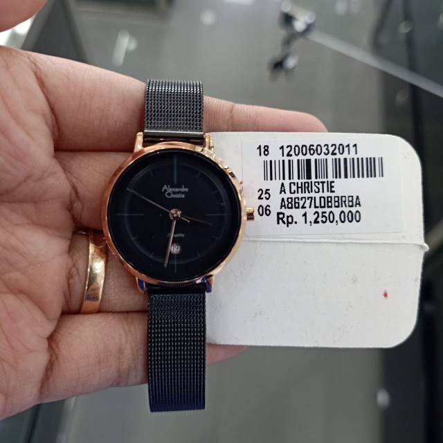 Jam tangan Wanita Alexandre christie Ac 8627 Ld Original garansi 1 tahun resmi black