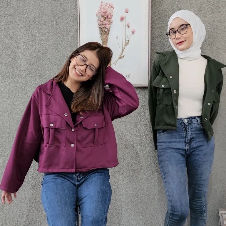 MVP - Sandra Crop - Jaket Crop Wanita Kekinian