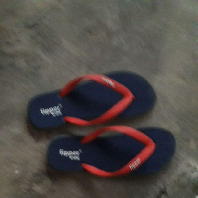 Sendal Jepit Sandal  Pria Fipper  Wide Navy Grey Red 