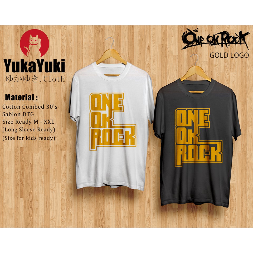 Kaos One Ok Rock - Gold Logo