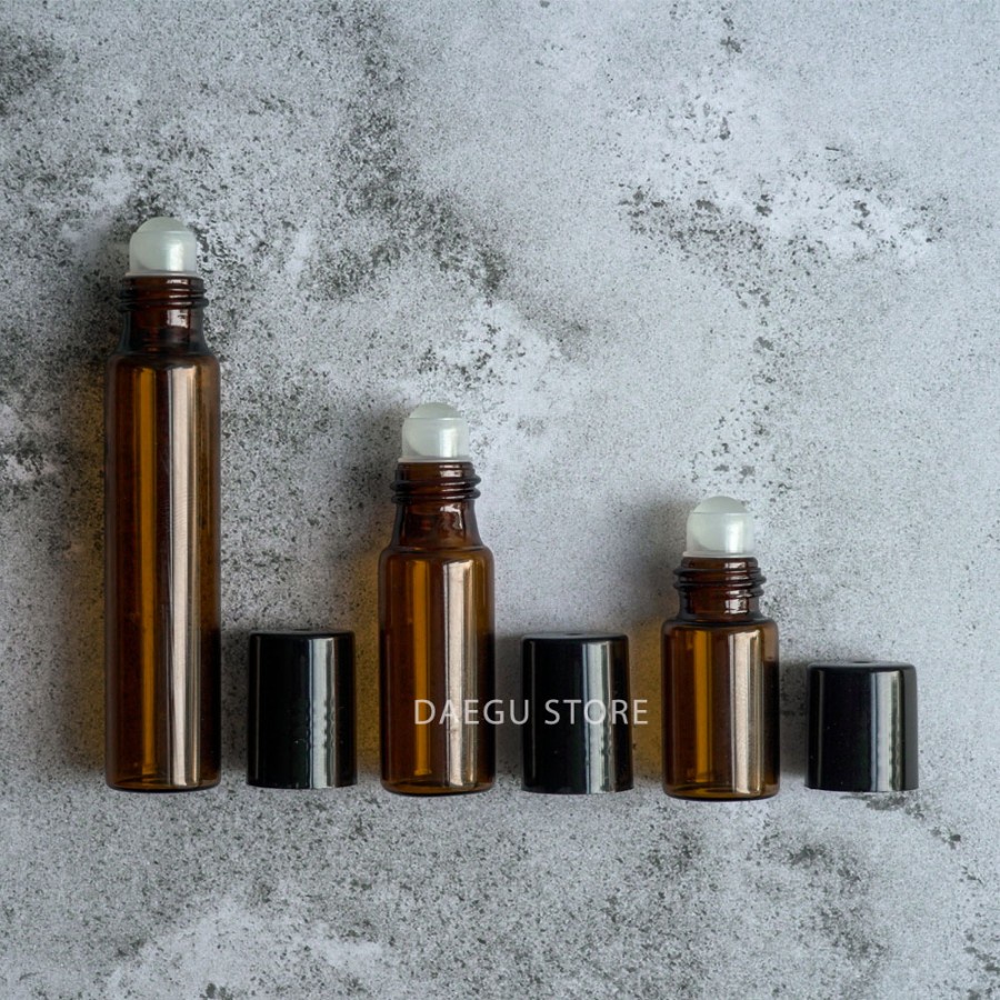 Botol Roll On 10ml Kaca Amber - Bahan Kaca Tebal