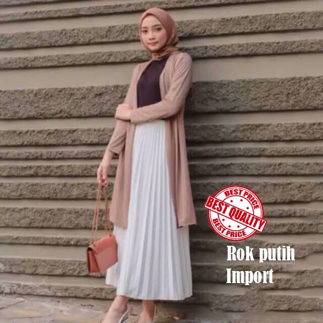 Rok Plisket - Rok Wanita Bahan Import