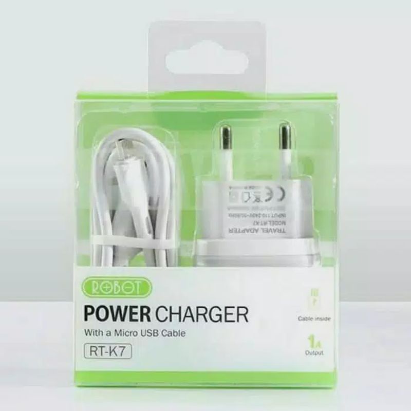 Travel Charger Robot RT - K7 Original Quick Charging - Micro USB