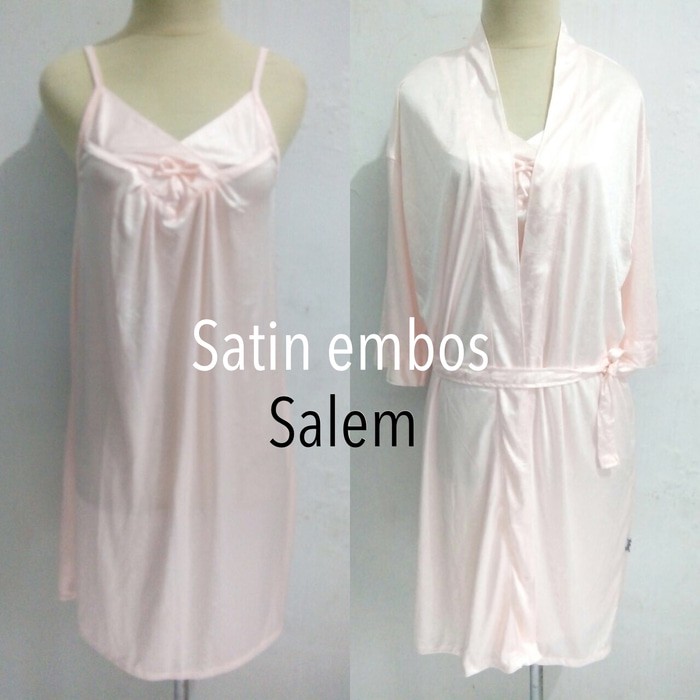 Baju tidur kimono piyama satin 2in1 cantik sexy murah