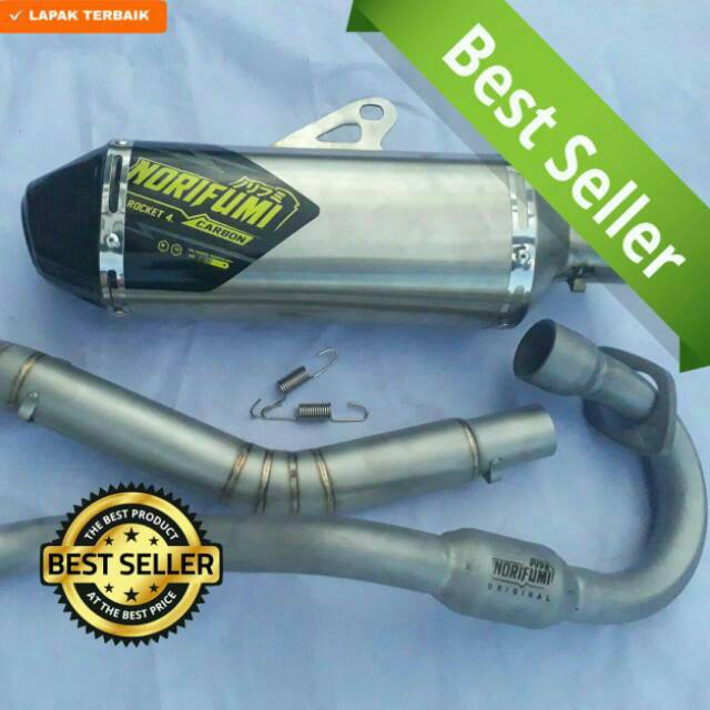 Knalpot crf230 crf 150, knalpot Norifumi Rocket 4 carbon