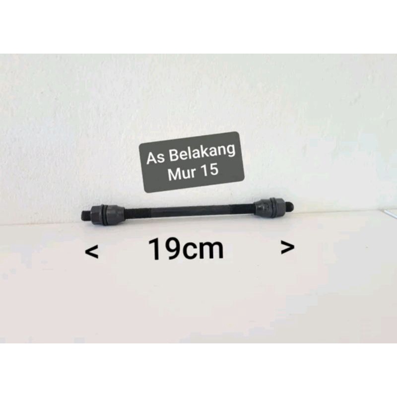 AS Roda Belakang Sepeda Mur 15 Panjang 19 Cm, 16 cm Mur 13 14 cm Konis Poros Rear Tromol Freehub Depan Front