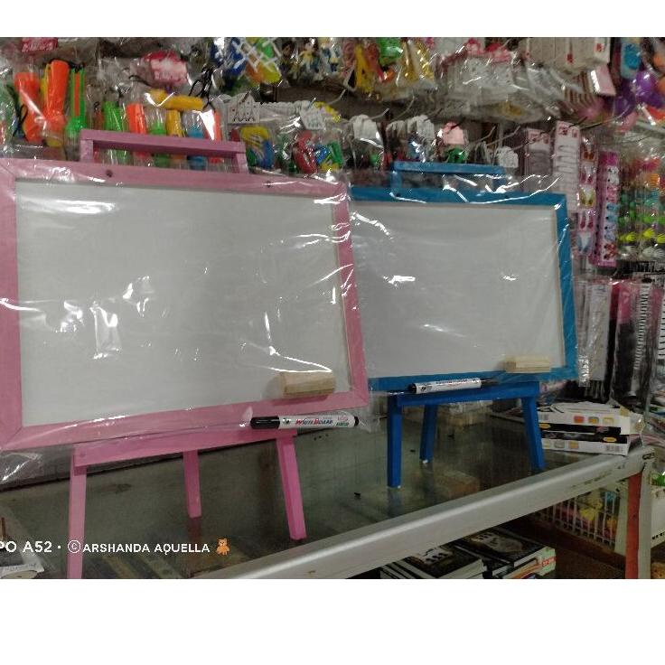 

CODE~0344>☛|⭐ papan tulis 32x42 white board + standing gratis spidol+penghapus +Tali⭐tankss