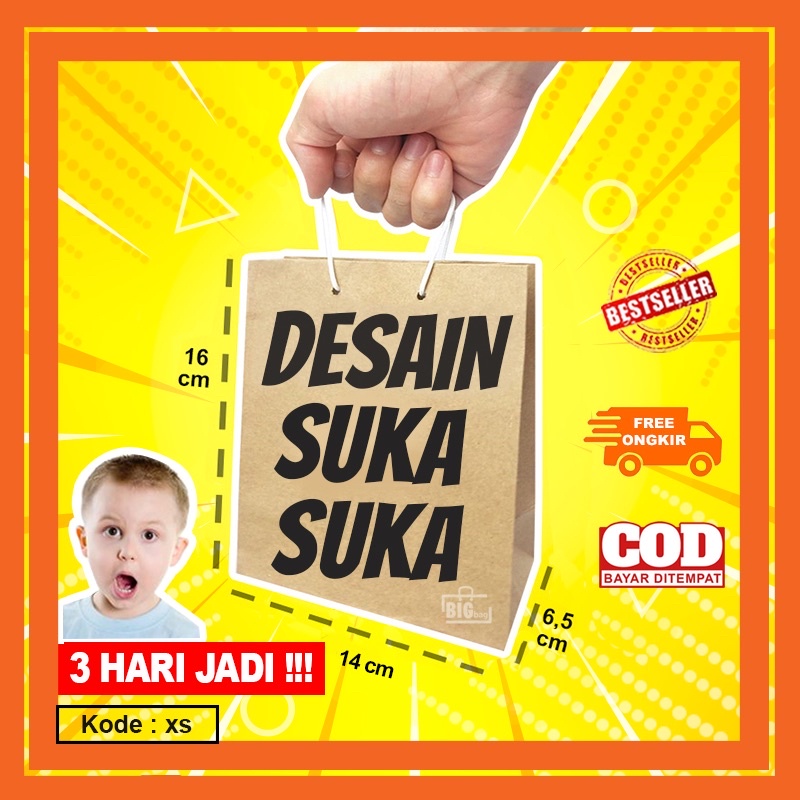

PAPER BAG CUSTOM SABLON SOUVENIR HAJATAN KADO ULANG TAHUN XS