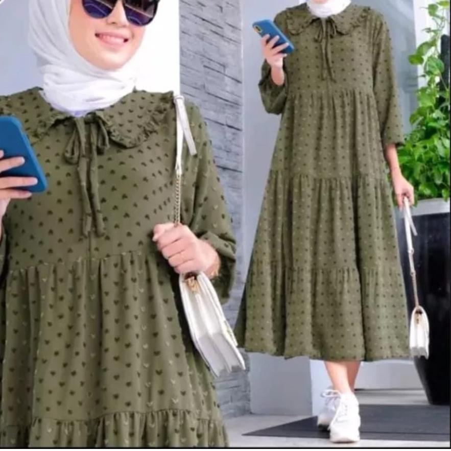 Best VIRALL,,,, gamis ruby crinkle Airflow Uragiri 2022 / Midi Dress Dotty Gamis Home Dress Busui Ka