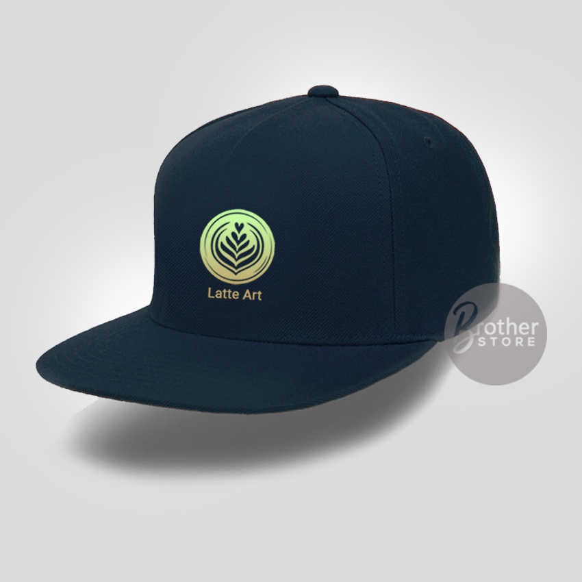 Topi Snapback Coffee Owner Barista Coffe Latte Art Kopi Hitam text gold