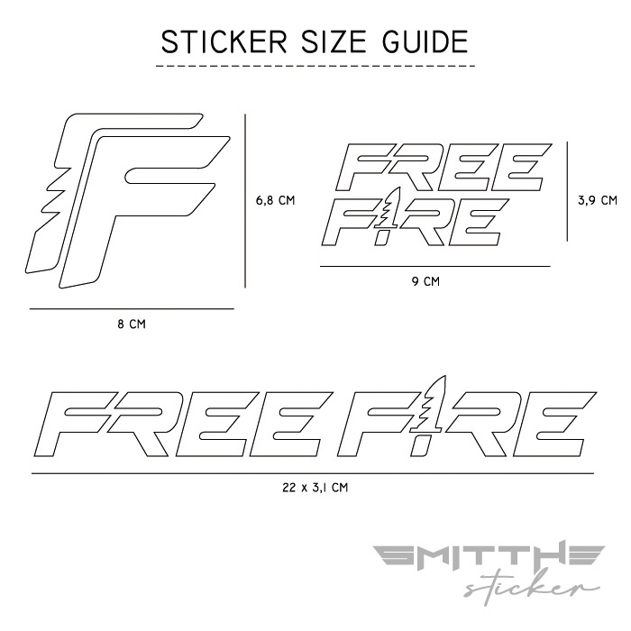 Stiker Free Fire NEW 2022 Cutting Sticker Decal Waterproof Aksesoris Motor Mobil Helm HP