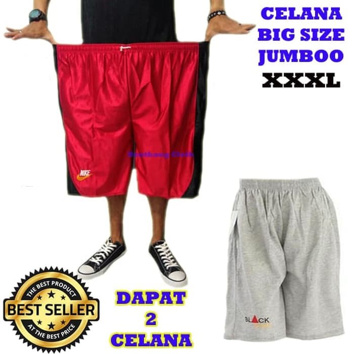 [PAKET 2 CELANA] CELANA PENDEK OLAHRAGA + CELANA TIDUR SUPER BIG SIZE JUMBO