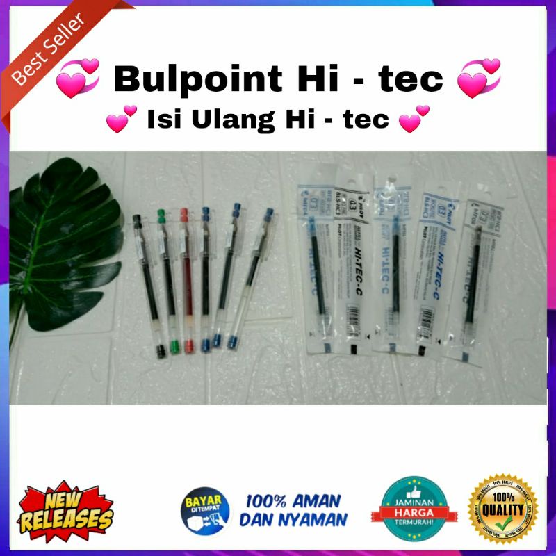 

Termurah - BULPOINT HI-TEC PILOT 0,3 MM ASLI/Refill Hi-tec 0,3 mm/Bulpen Hitec Murah/Refil Hitec