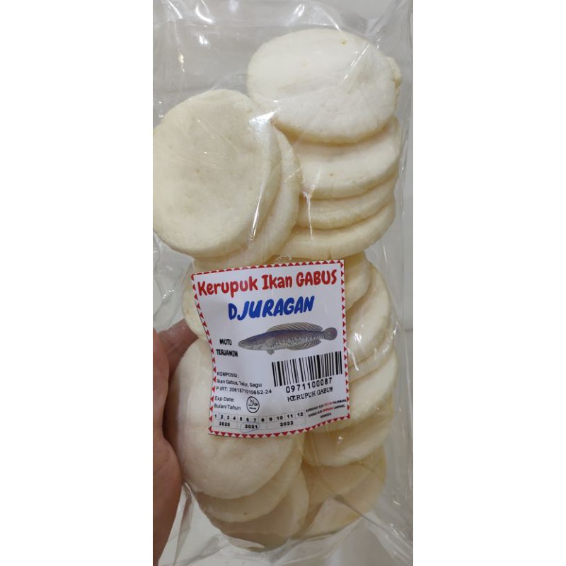 

Kerupuk Ikan Gabus Djuragan 200gr