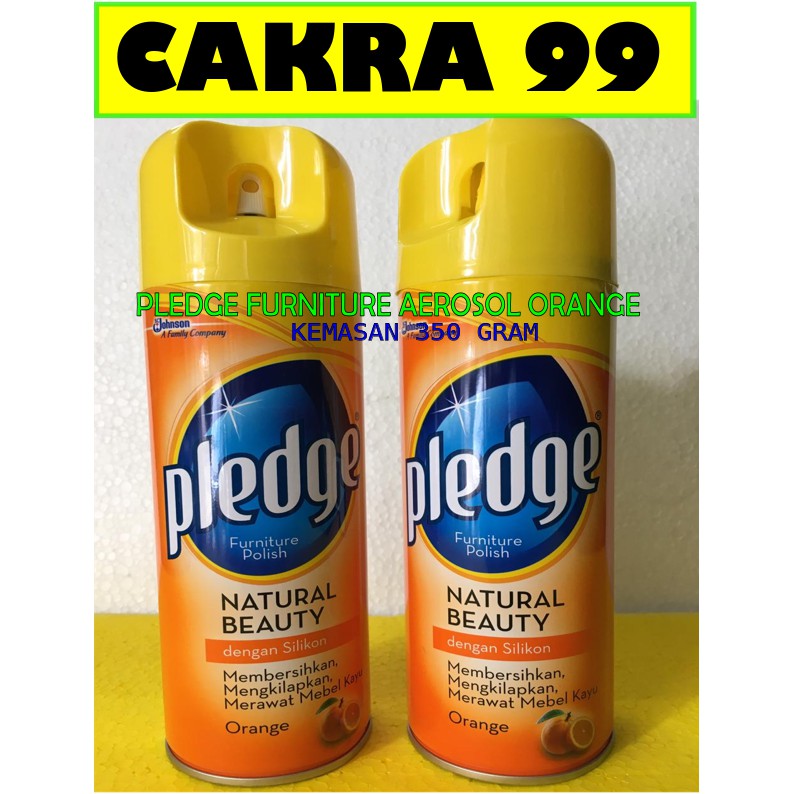 Jual PLEDGE Aerosol Orange Furniture Polish Pembersih furniture semprot 350 gram Shopee Indonesia