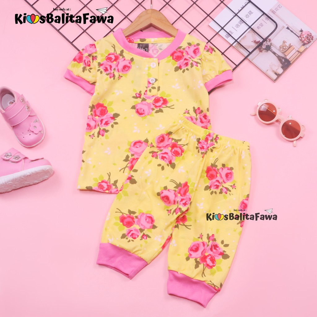 Setelan Momo Kids Size 7-10 Tahun / EXPORT Quality Baju Karakter Kaos Lengan Pendek Celana Pendek