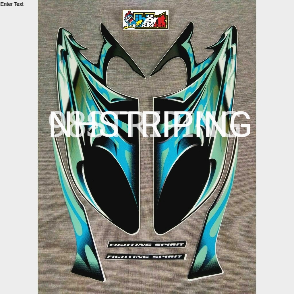 STRIPING RX KING HIJAU  2006 STIKER LIS POLET ORI YAMAHA