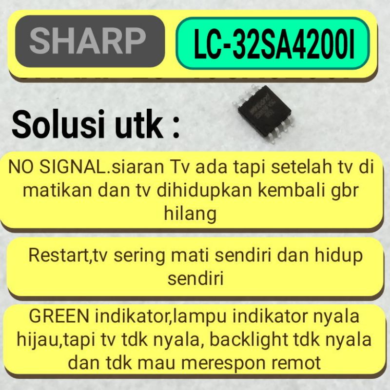 ic eprom memory tv LED Sharp lc-32sa4200i lc32sa4200i LC-32SA42001