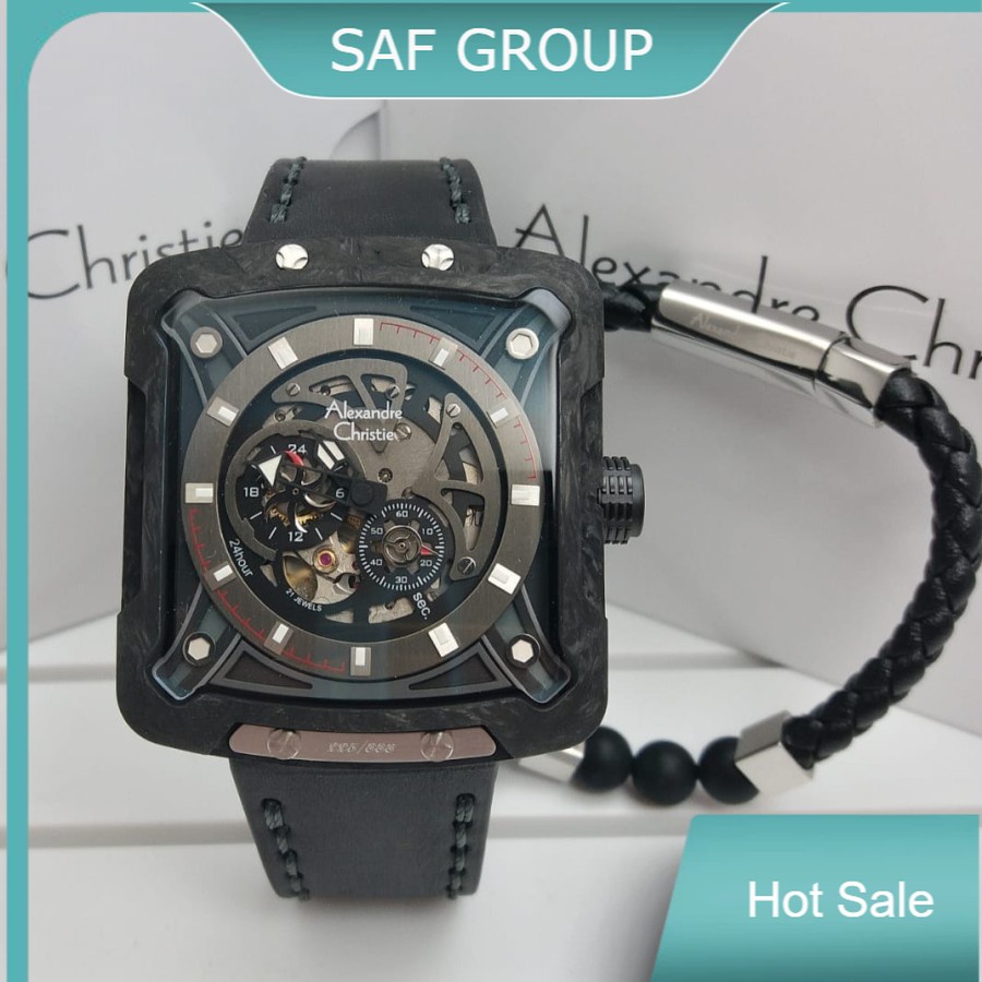 JAM TANGAN PRIA ALEXANDRE CHRISTIE AC 3030 / AC3030 AUTOMATIC CARBON FIBER LIMITED EDITION ORIGINAL 