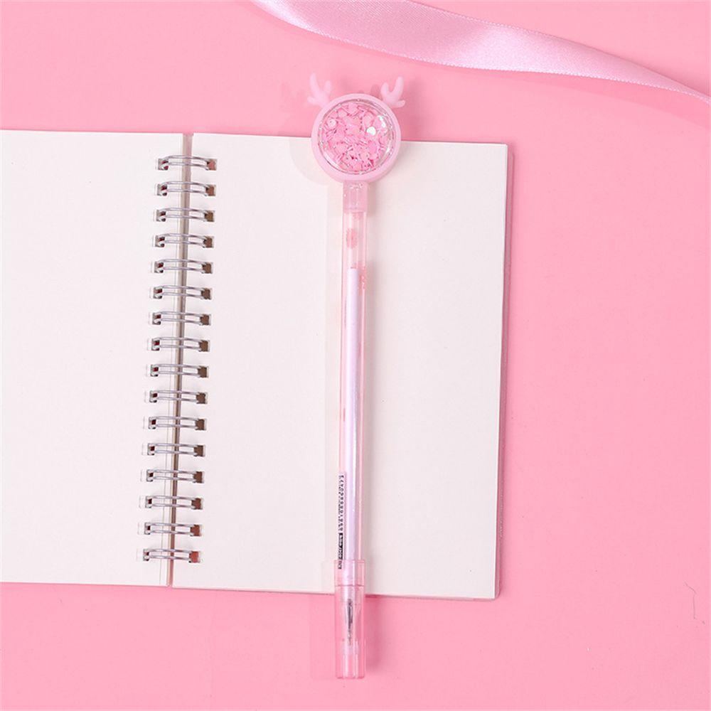Populer Fawn sequin gel Pen Hadiah Pena Siswa Segar Kecil Daisy Belajar Perlengkapan Kantor Pulpen Berbasis Air