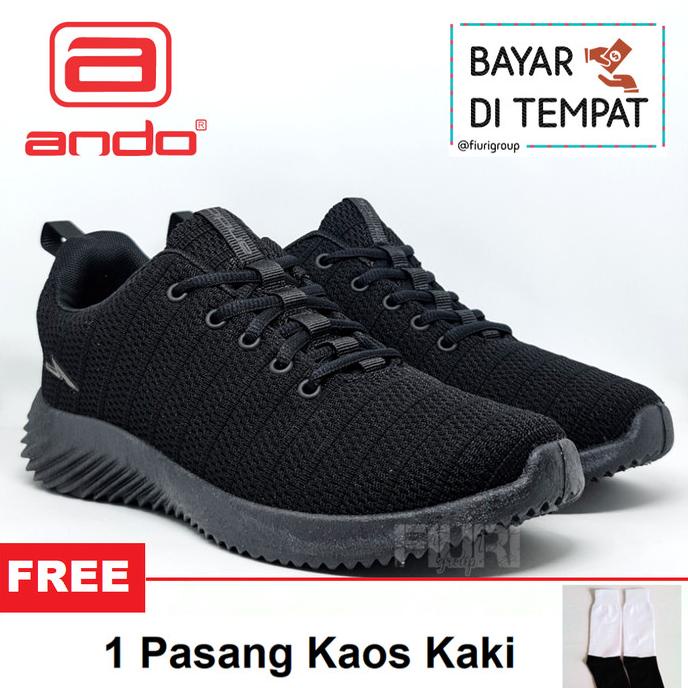 ANDO IRVINE 39-43 FULL HITAM SEPATU SEKOLAH SD SMP SMA PRIA