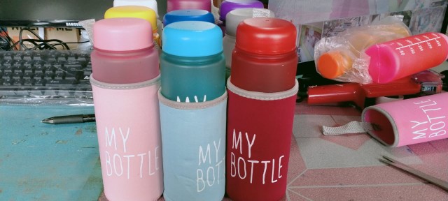Mbo - [1kg = 12pcs] My Bottle Doff Warna / My Bottle Doff Full Colour Termurah Berlogo Bpa Free