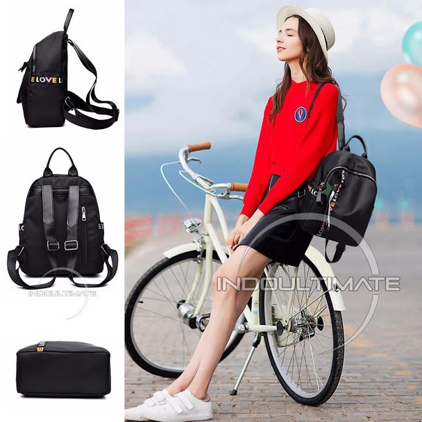 Tas Ransel Wanita LL-016 BAHAN TEBAL Tas Korea Wanita / Tas Import Murah Backpack Cewek Tas wanita