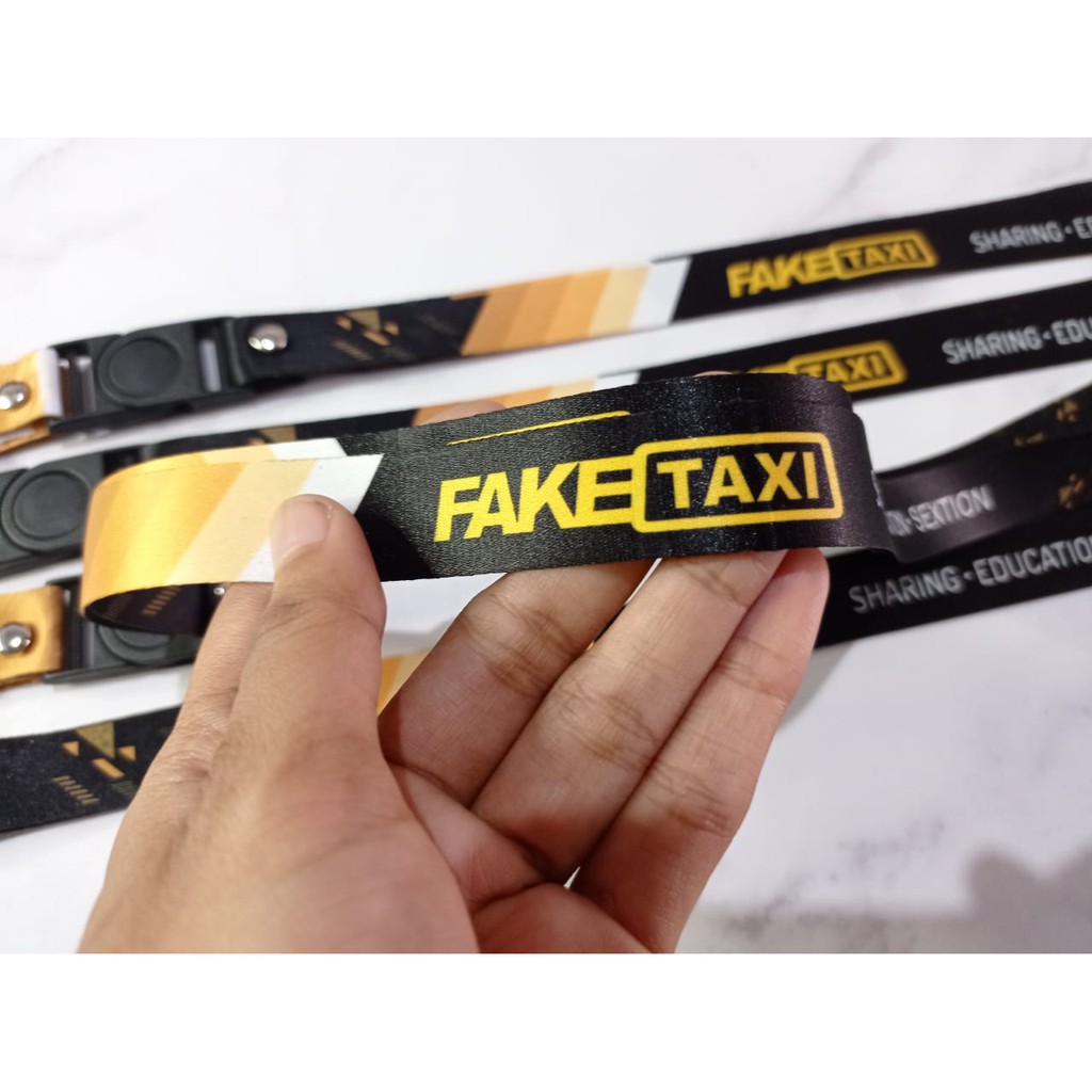 

Pancawarna - Cetak Lanyard FAKE TAXI | custom logo | print lanyard - gantungan hp - holder - yoyo logo