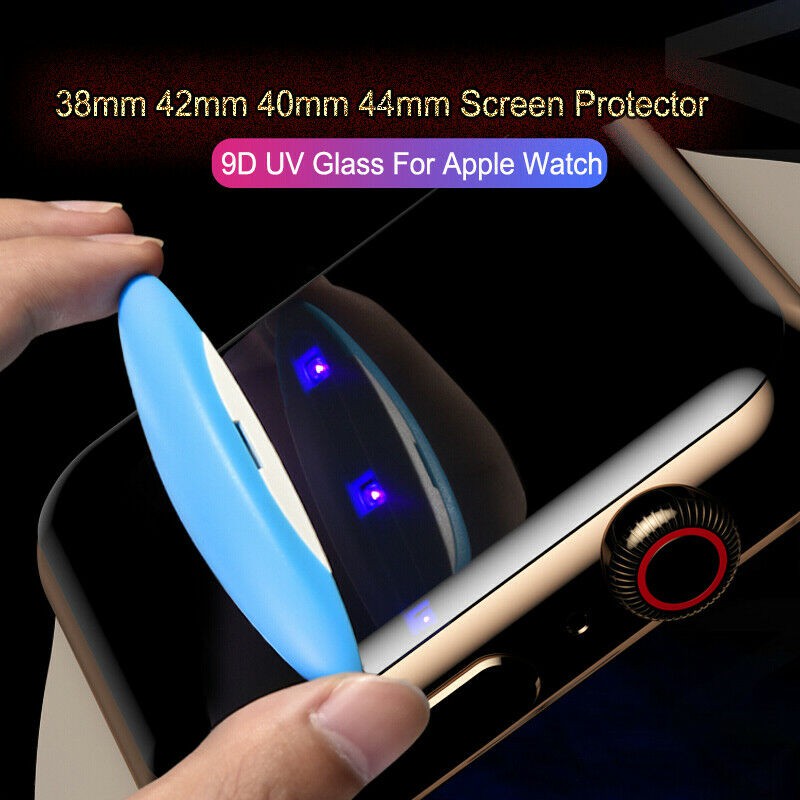 TEMPERED GLASS APPLE WATCH 44MM UV GLASS KACA UV GLUE TERBARU