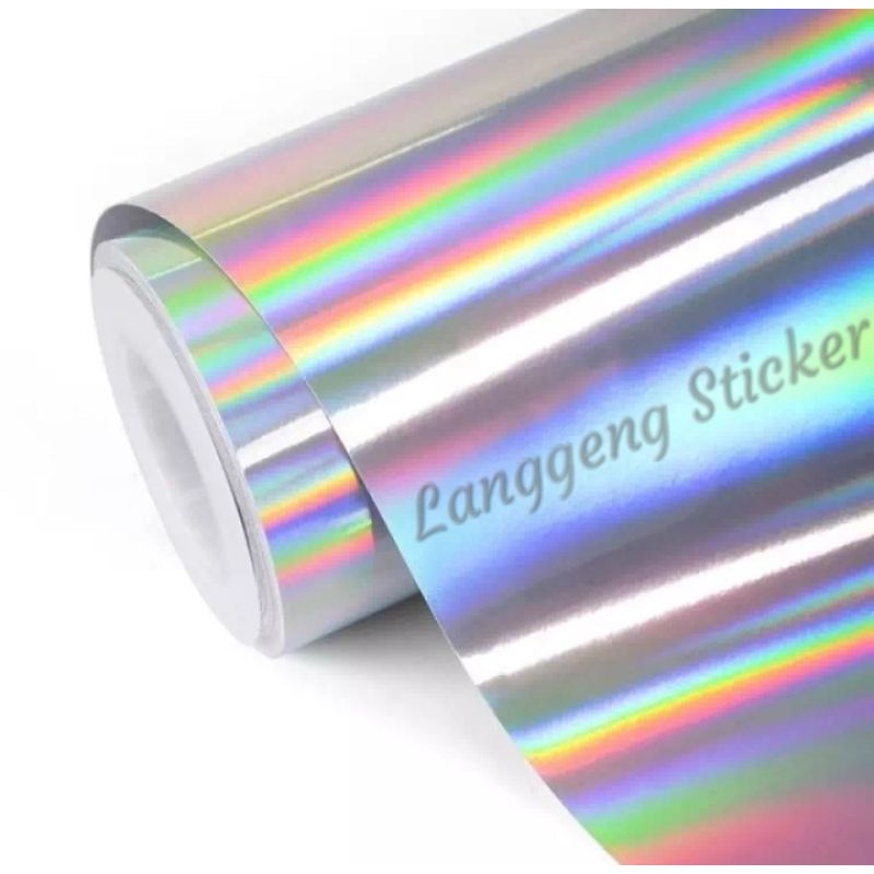 stiker skotlet hologram putih pelangi skotlet pelangi putih skotlet hologram putih skotlet pelangi