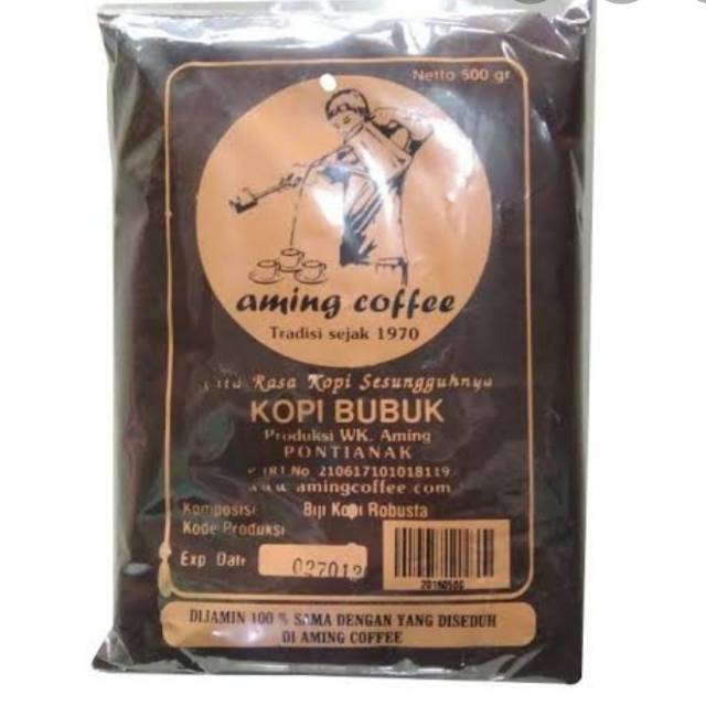 

Kopi Bubuk Aming 500gr khas Pontianak Kalbar