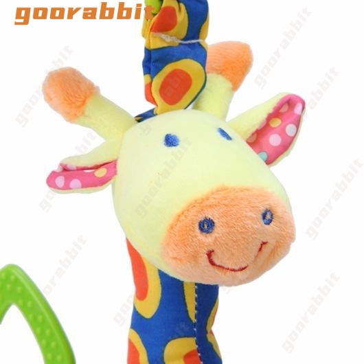 Mainan Kerincingan Genggam Dengan Bahan plush Halus Dan Warna Kuning Untuk Bayi