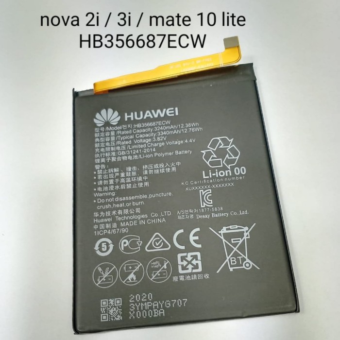 Battery Batre Baterai HW HB356687ECW NOVA 2i NOVA 2 Plus NOVA 3i Mate SE G10 Mate 10 Lite